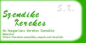 szendike kerekes business card